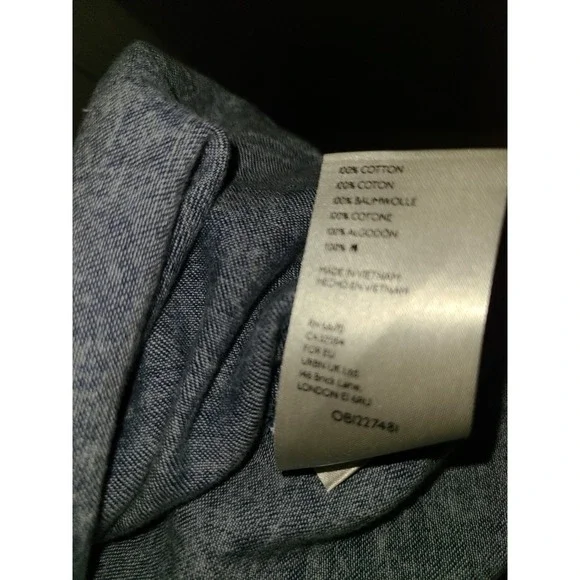 Free People Charlie Button Down Denim Shirt/Dress/Jacket Size Sm 100% Cotton - Picture 13 of 13